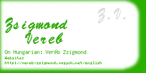 zsigmond vereb business card